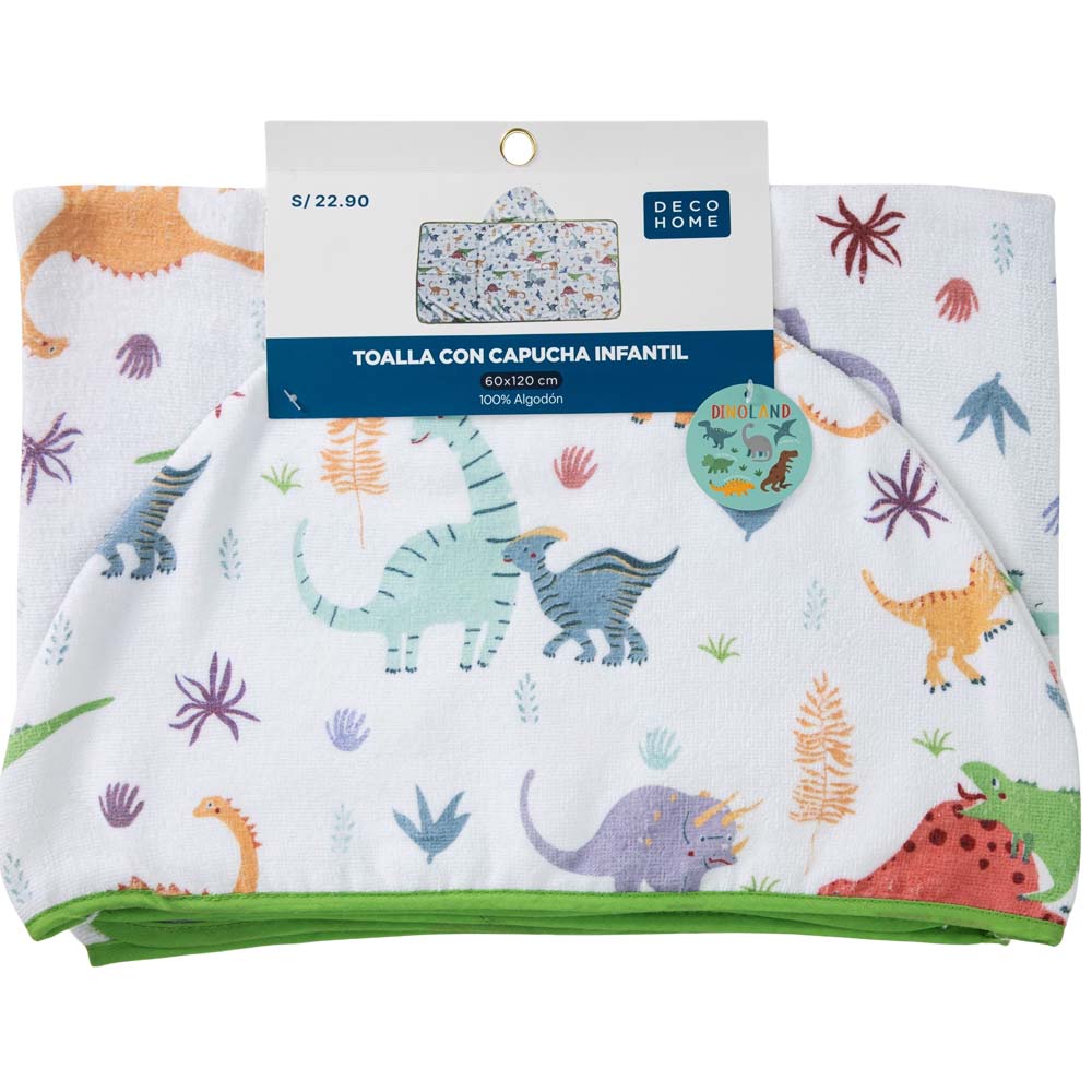 Toalla con Capucha DECO HOME Dinoland