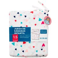 Sábanas DECO HOME Little Rainbow 1.5 Plazas D2