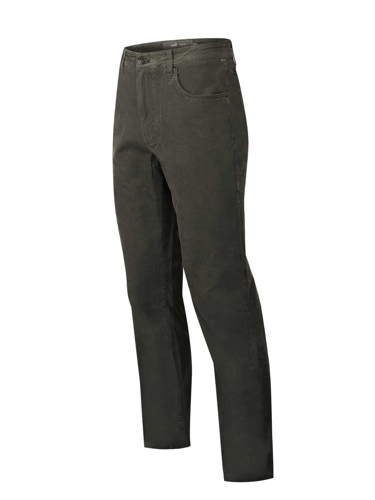 Pantalon Algodón/Elastano Para Hombre Corduroy Verde Rockford