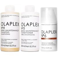 Olaplex N°4 + N° 5 + N°6 Shampoo Reparador + Acondicionador + Crema