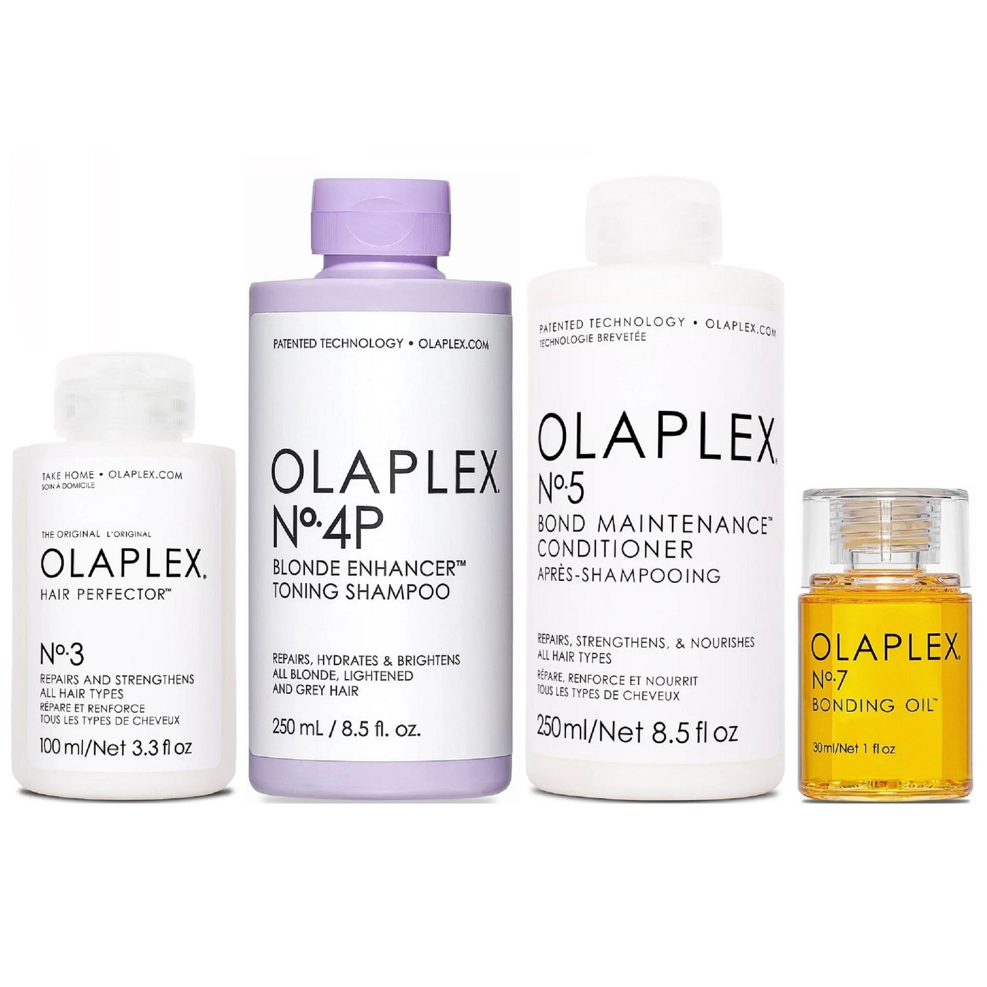 Olaplex N°3 + N°4P + N°5 + N°7 Tratamiento Cabello Rubio