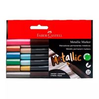 Plumones Permanente Metalicos Faber Castell x6 color
