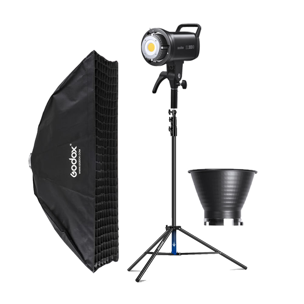 Combo Luz Continua Godox SL100D + Parante + Softbox FW35160