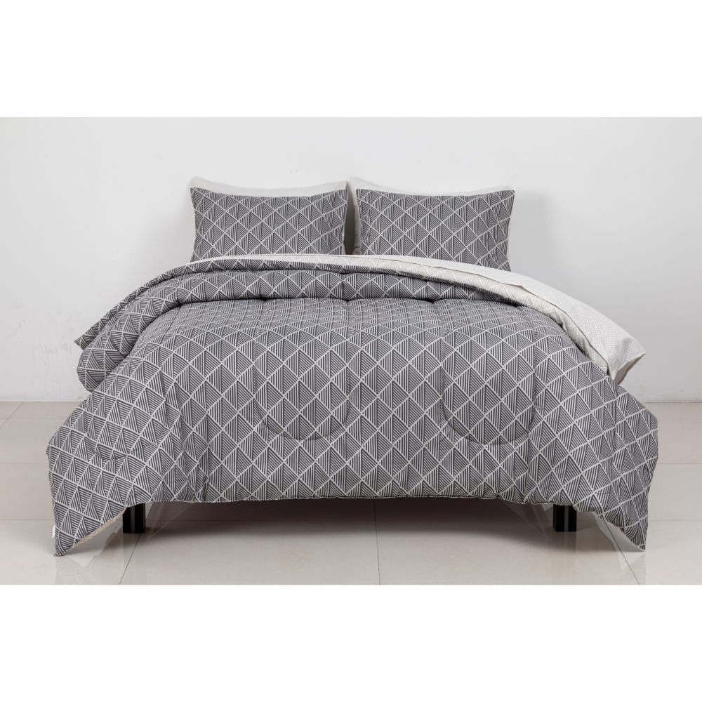 Set Edredon OI26 Micro Print Geo 2 Plazas