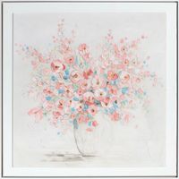 Canvas Flores Rosadas 70x70cm