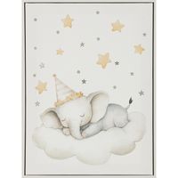 Cuadro Elefante Con Handpaint 30x40cm