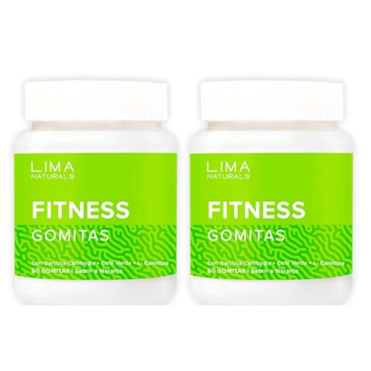 GOMITAS ADULTOS FITNESS 60 UNIDADES LIMA NATURALS X 2