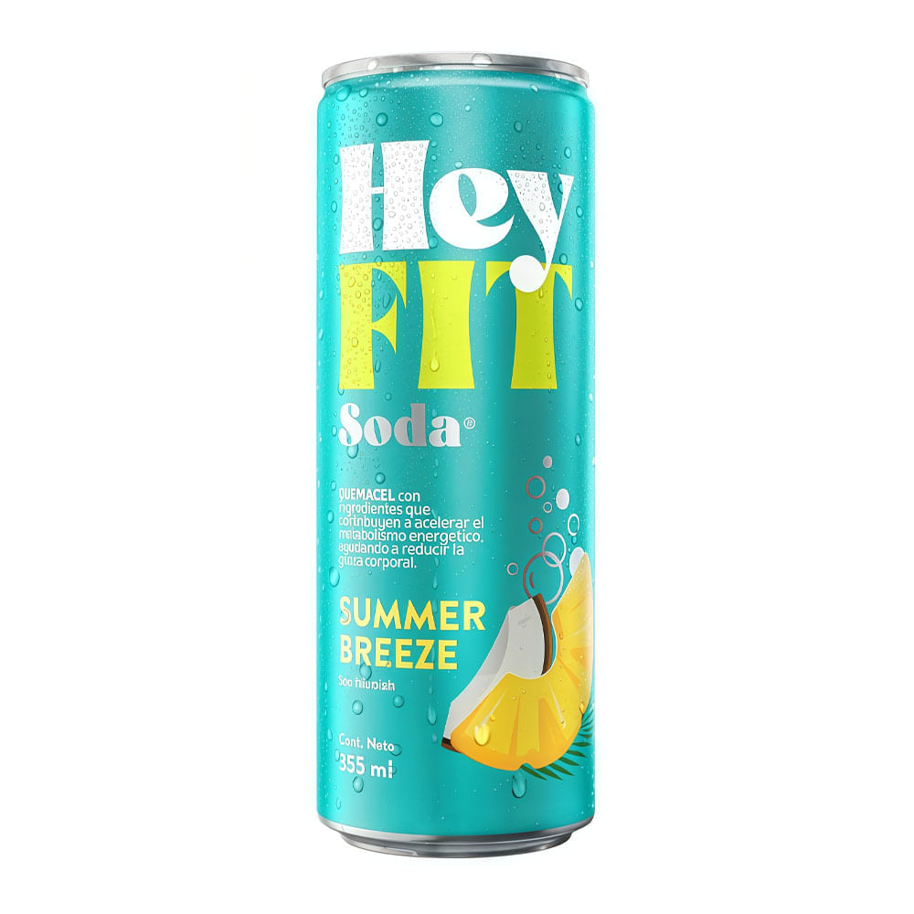 Gaseosa HEY FIT Soda Summer Breeze Lata 355ml