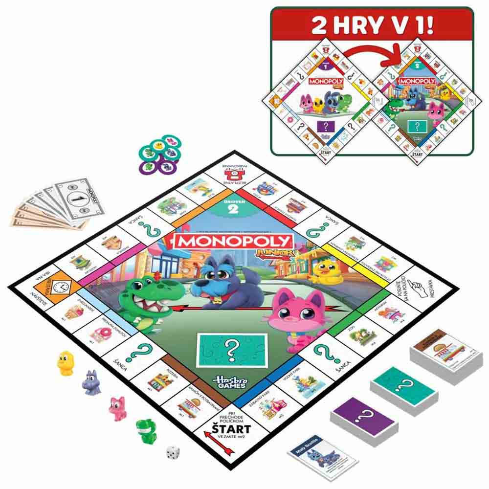 Juego de Mesa Monopoly Junior HASBRO GAMES 2 En 1 Square
