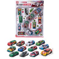 Set de coches metálicos x12 HUAYUAN 123-5E