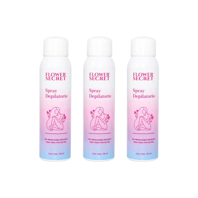 3 Spray Depilatorio 150 Ml - Flower Secret