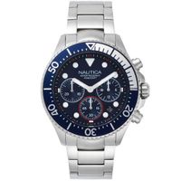 Reloj Nautica Westport NAPWPC006 Fecha Cronómetro Acero Plateado Azul
