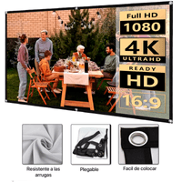 Pantalla Ecran Reflectiva Para Proyector 100 Pulgadas Owlenz Blanco