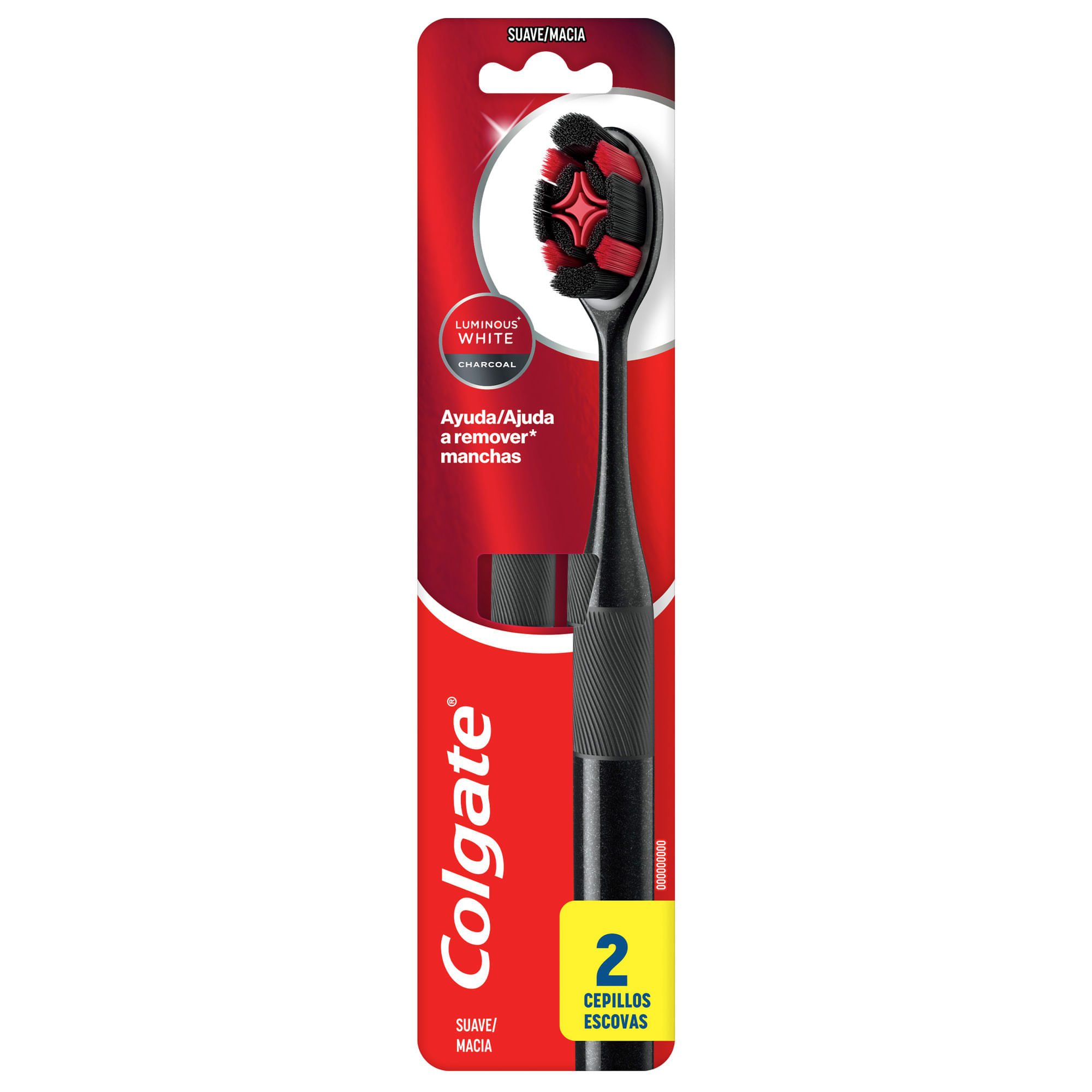 Cepillo Dental COLGATE Luminous White Charcoal Pack 2un