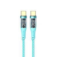Cable celular rápido USAMS Type-C a Type-C 100W 1.2m Menta