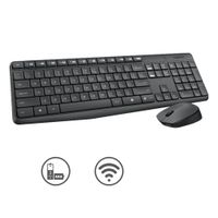 Kit Inalambrico Teclado + Mouse Logitech Mk235 Negro