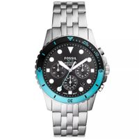 Reloj Fossil Fb-01 FS5827 Para Hombre Fecha Cronometro Acero Inoxidable Dial Negro