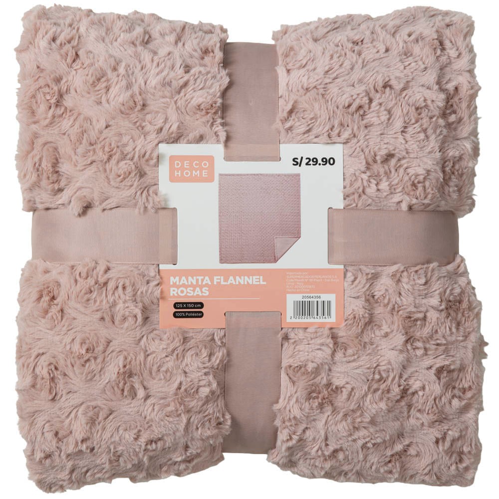 Manta Flannel Rosas Día de la Madre DECO HOME