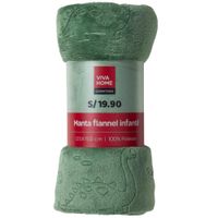 Manta Flannel Infantil Dino Print VIVA HOME