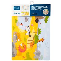 Set x2 Individuales Infantil Safari DECO HOME