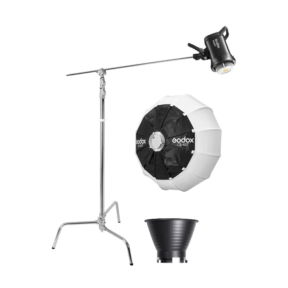 Combo Luz Continua Godox SL60IID + Parante Cstand 270CS + Softbox Lantern CS-65T
