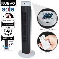 Ventilador de Aire Sole Tipo Torre Sole 76cm SOLAIR019 --