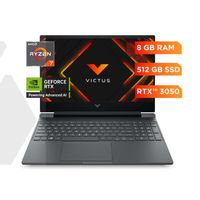 Laptop HP Victus Gaming 15 Ryzen 7 RTX 3050 15.6 FHD 144Hz 512GB SSD