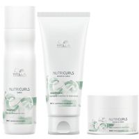 Shampoo para Rizos 250ml + Acondicionador +Mascarilla Wella Nutricurls