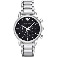 Reloj Emporio Armani Luigi AR1853 Fecha Cronometro Acero Inoxidable Dial Negro