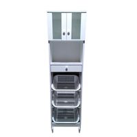 Verdulero Alacena Mueble De Cocina con Canasta Gabinete y cajon en Blanco