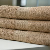 Toalla de baño 140 x 70 cm Beige de 410 Gr