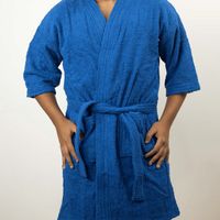 Salida de baño ¨M¨ Color Azulino de 380 GR - 100 % algodón nacional