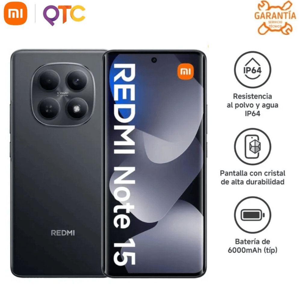 Celular Xiaomi Redmi Note 15 8GB 256GB Negro