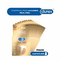 Pack x12 cajas Durex Real Feel x 3unid