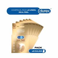 Pack x6 cajas Durex Real Feel x 3unid