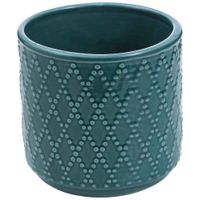 Maceta DECO HOME Verde Rombos Marruecos