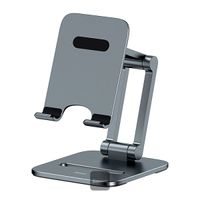 Soporte para celulares Baseus Biaxial Plegable Metal Gris