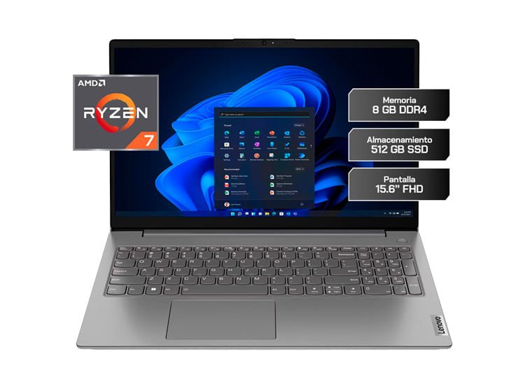 Laptop Lenovo V15 G4 AMD Ryzen 7 8GB RAM 512GB SSD 15.6"" FHD Windows 11
