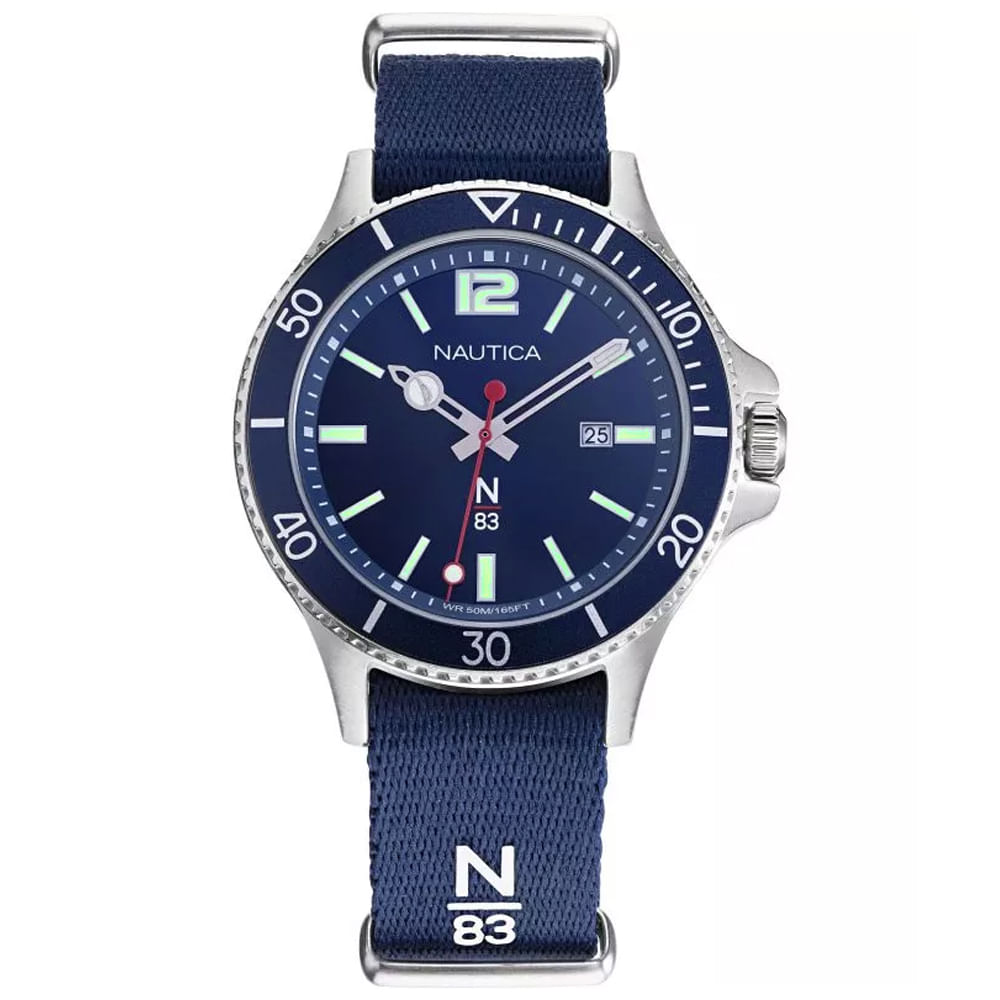 Reloj Nautica N83 Accra Beach NAPABS904 Fecha Correa de Nylon Azul