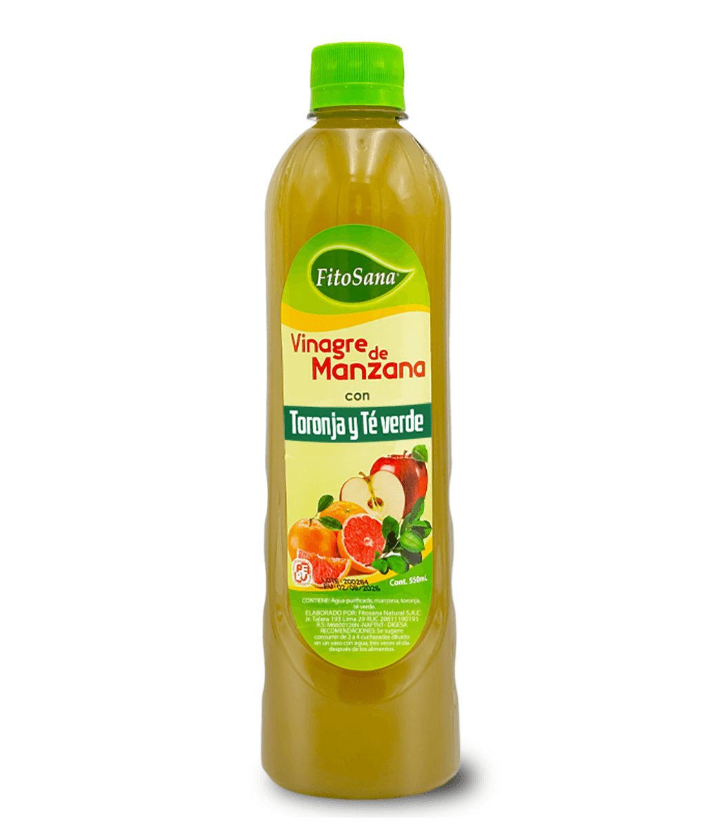 VINAGRE DE MANZANA CON TORONJA Y TE VERDE FITOSANA 550ML