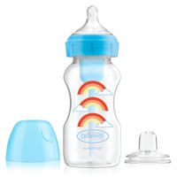 Kit de Transición 2 en 1 Boca Ancha de Polipropileno de 9 oz/270ml Arcoiris Azul