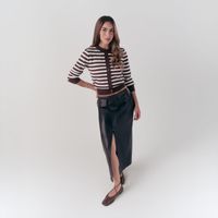 Falda Mujer Sfera Acolchada Cremallera Pol Mx Chocolate