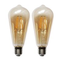 Pack x 2 Foco Led Pera 8W Luz Cálida Ambar Orange