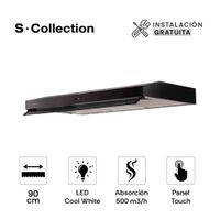 Campana Extractora Convencional 90cm S-Collection Slim Black Touch Free
