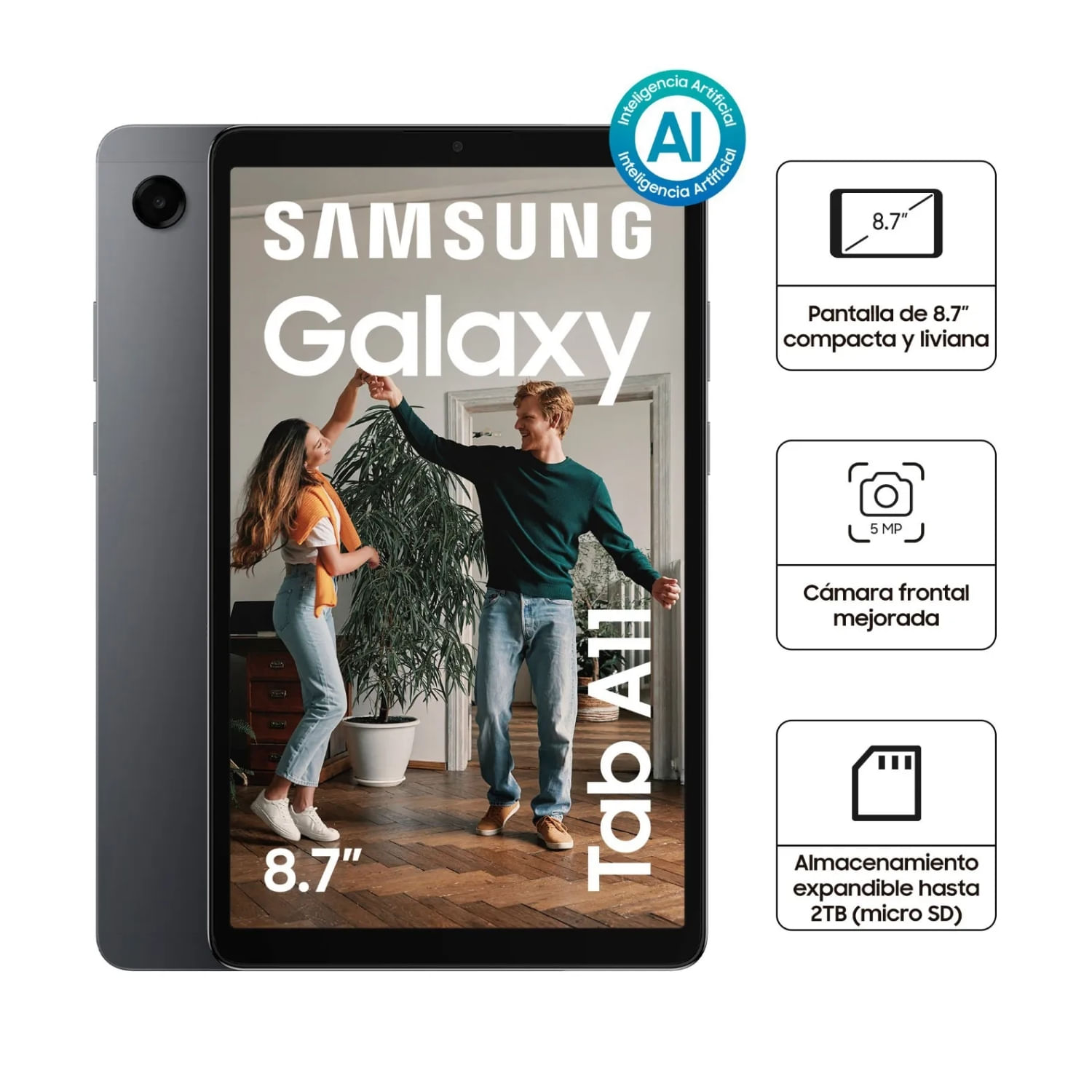 Tablet Samsung Galaxy Tab A11 8.7"" 4GB 64GB Gris
