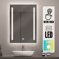 Espejo LED Naranja Vertical 70x49cm 4mm 3 Colores Laterales