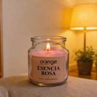 Vela Perfumada Jomy 65G con tapa Rosa Orange