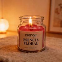 Vela Perfumada Jomy 65G con tapa Floral Orange