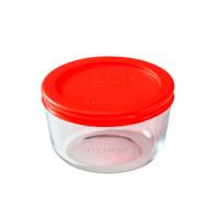Bowl Pyrex redondo 236ml tapa roja 24662