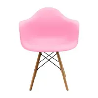 Silla Diseño Eames con apoya brazos Rosa